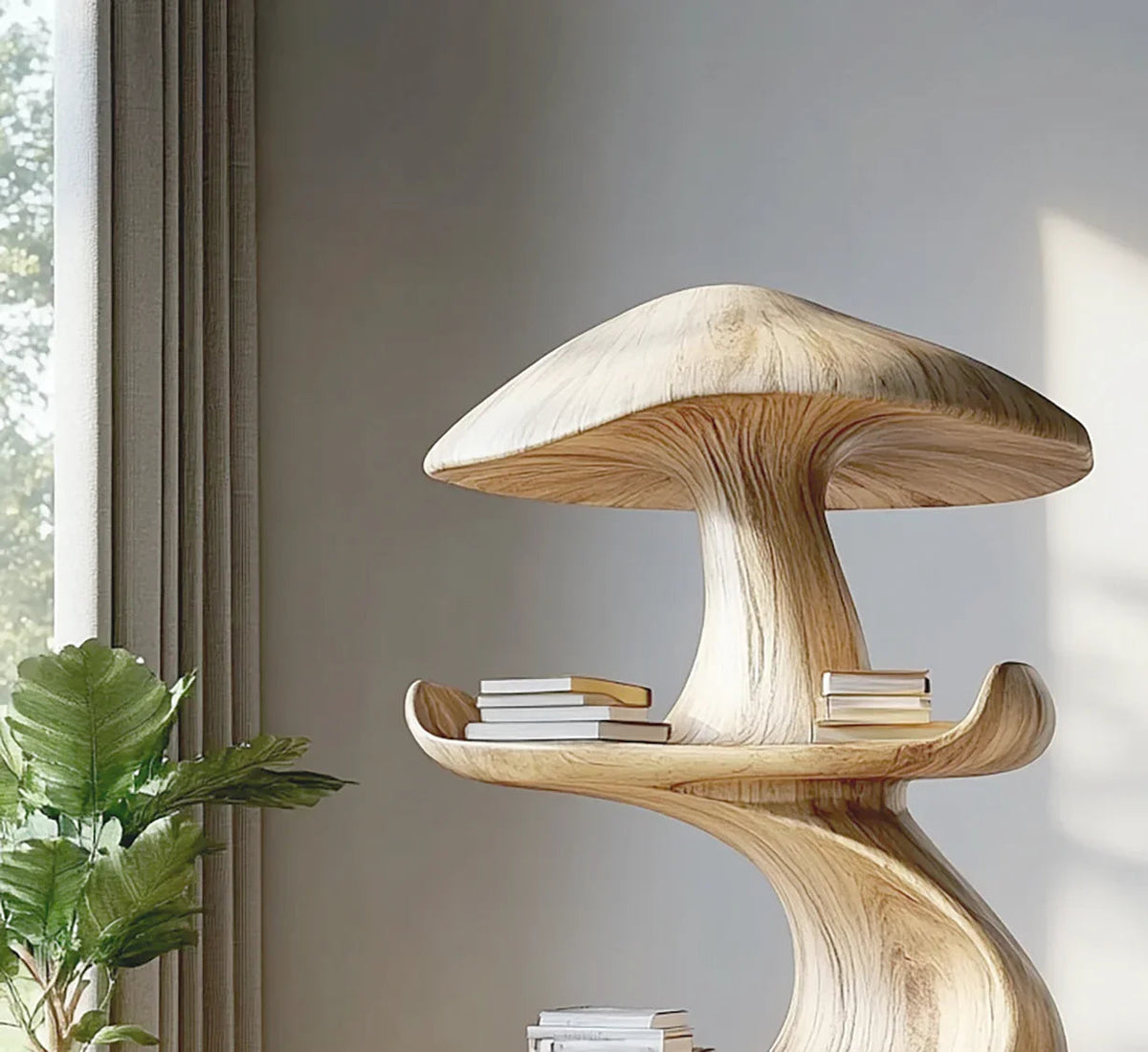 Regal in einzigartiger Pilzform als Interieur-Akzent
