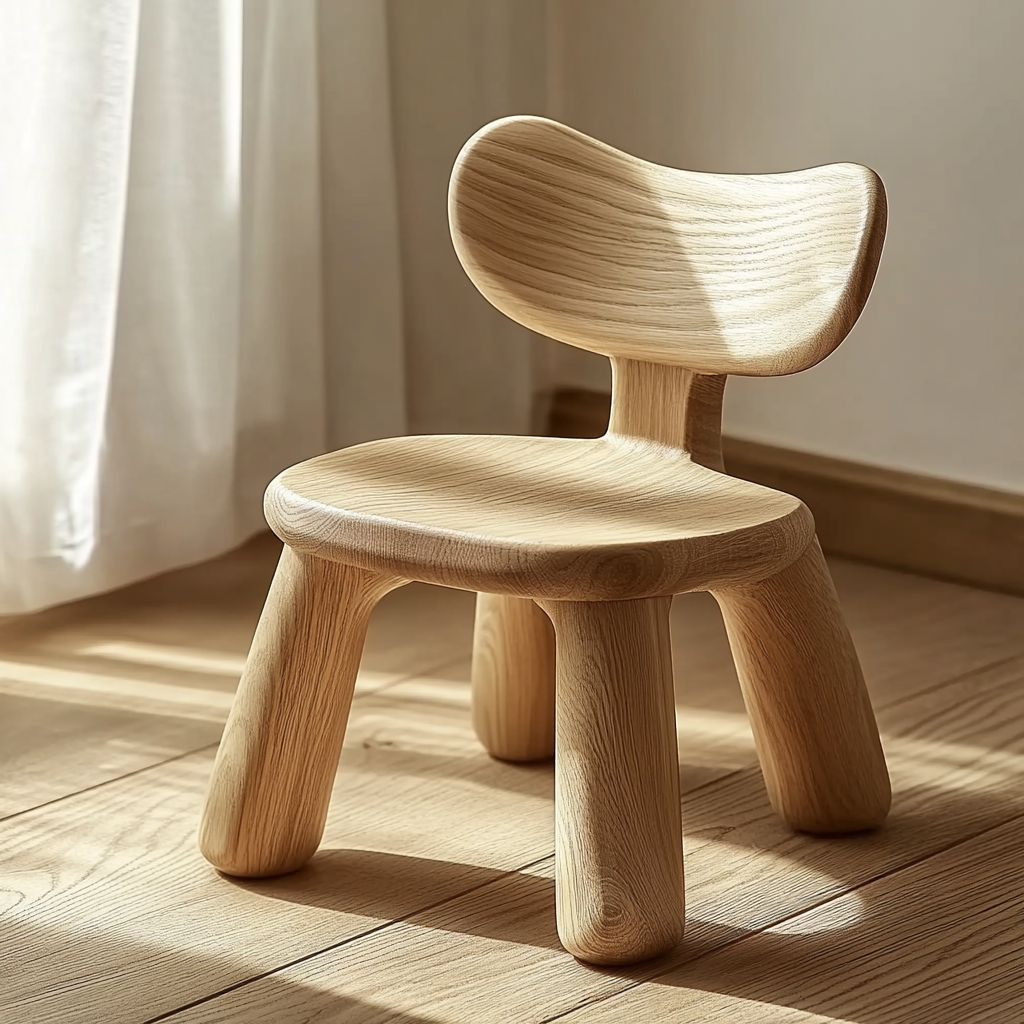 Holz-Sitzstuhl im gemütlichen Landhausstil