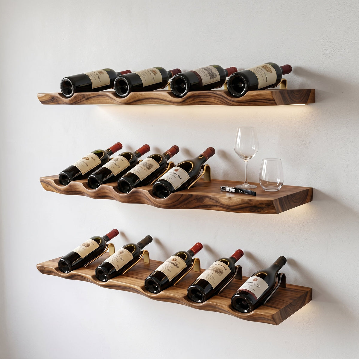 Holz-Wein- und Spirituosenregal für Bewirtungsbereiche