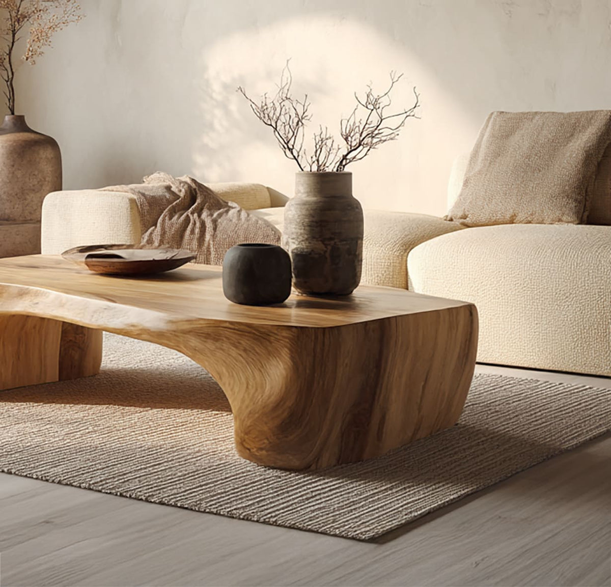 Rustikaler Wohnzimmer-Couchtisch aus Massivholz