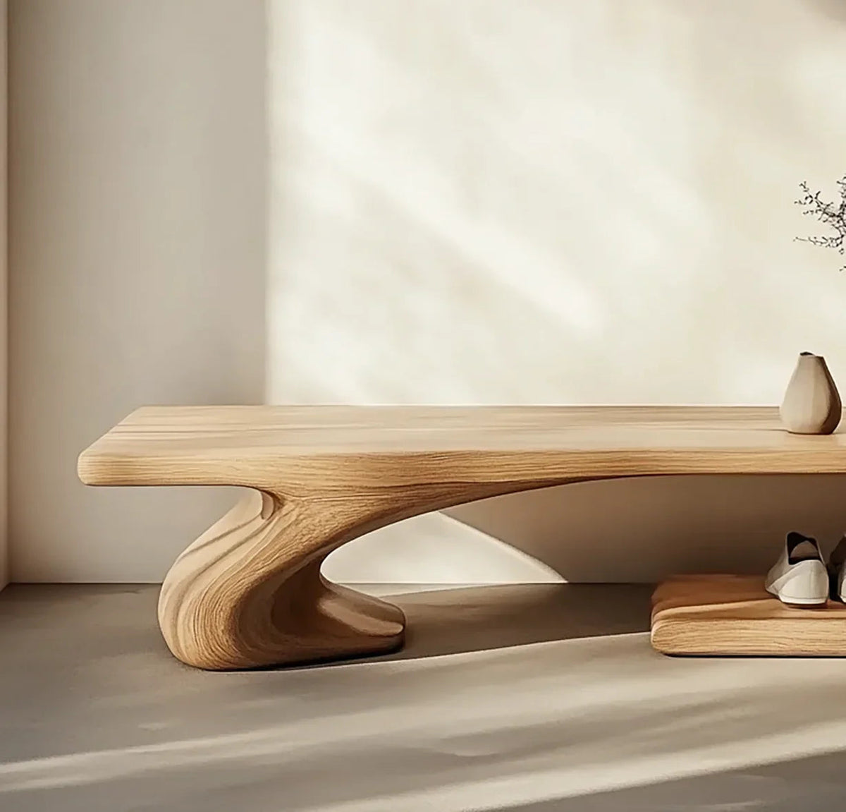 Schuhbank aus Holz für kleine Flure