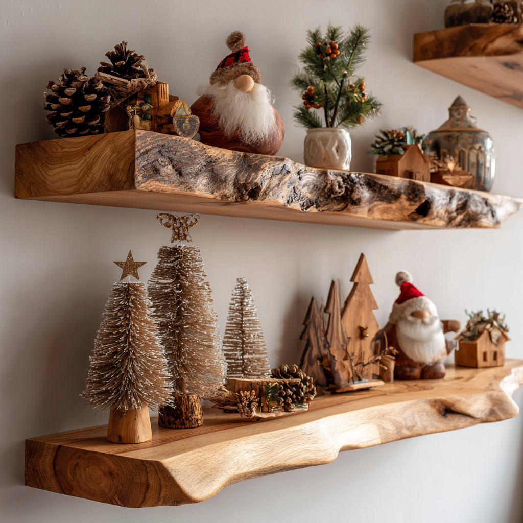 Schwebendes Wandregal aus Massivholz – Perfekt zur Wohnraumorganisation & als Weihnachtsgeschenk