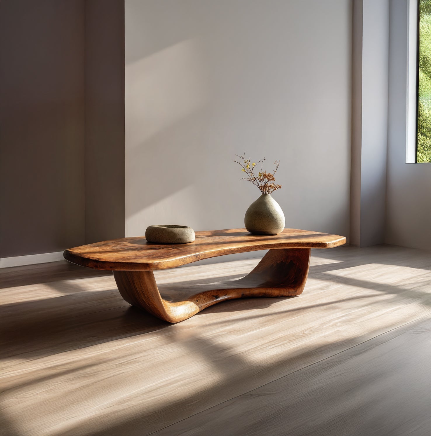Live Edge Couchtisch aus Massivholz – Handgefertigtes Design