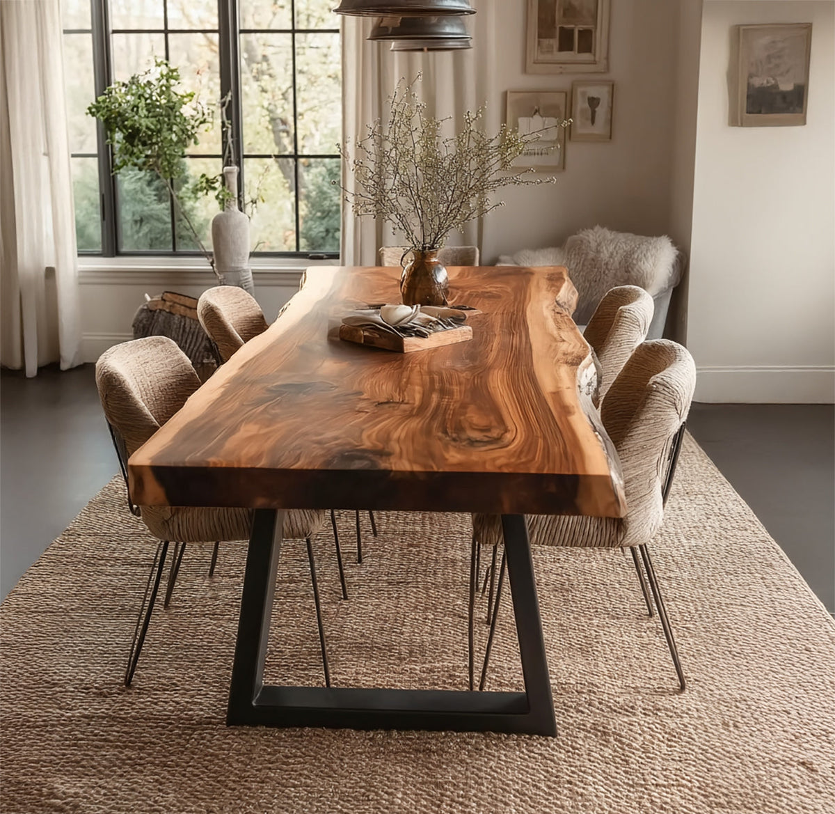 Moderner Esstisch aus Massivholz – Minimalistisches Design