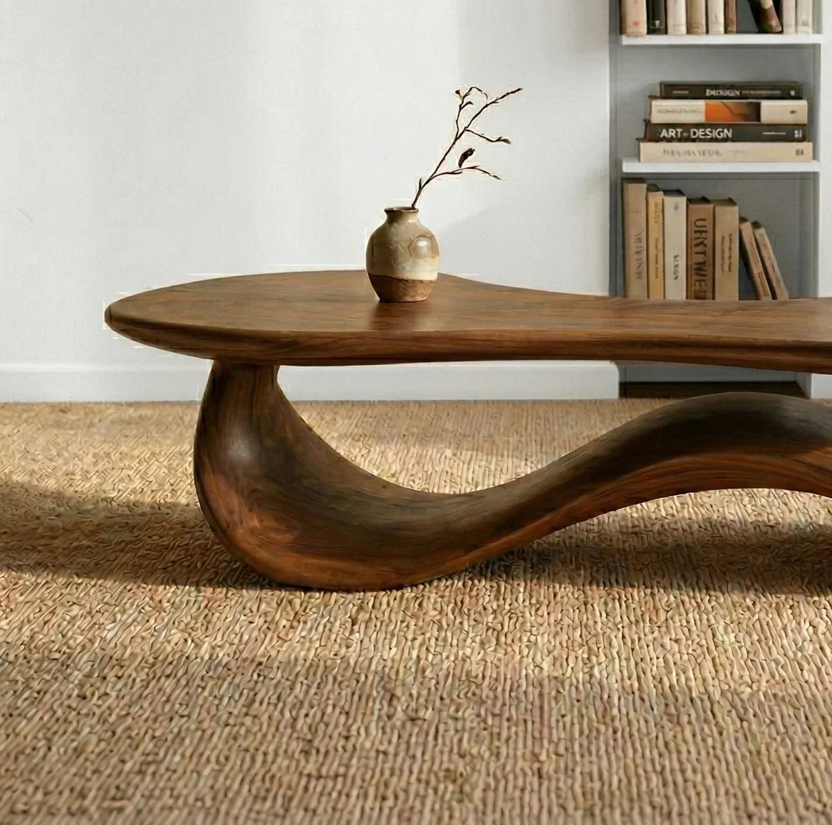 Holz-Couchtisch aus Altholz mit Gebrauchsspuren für gemütliche Interieurs