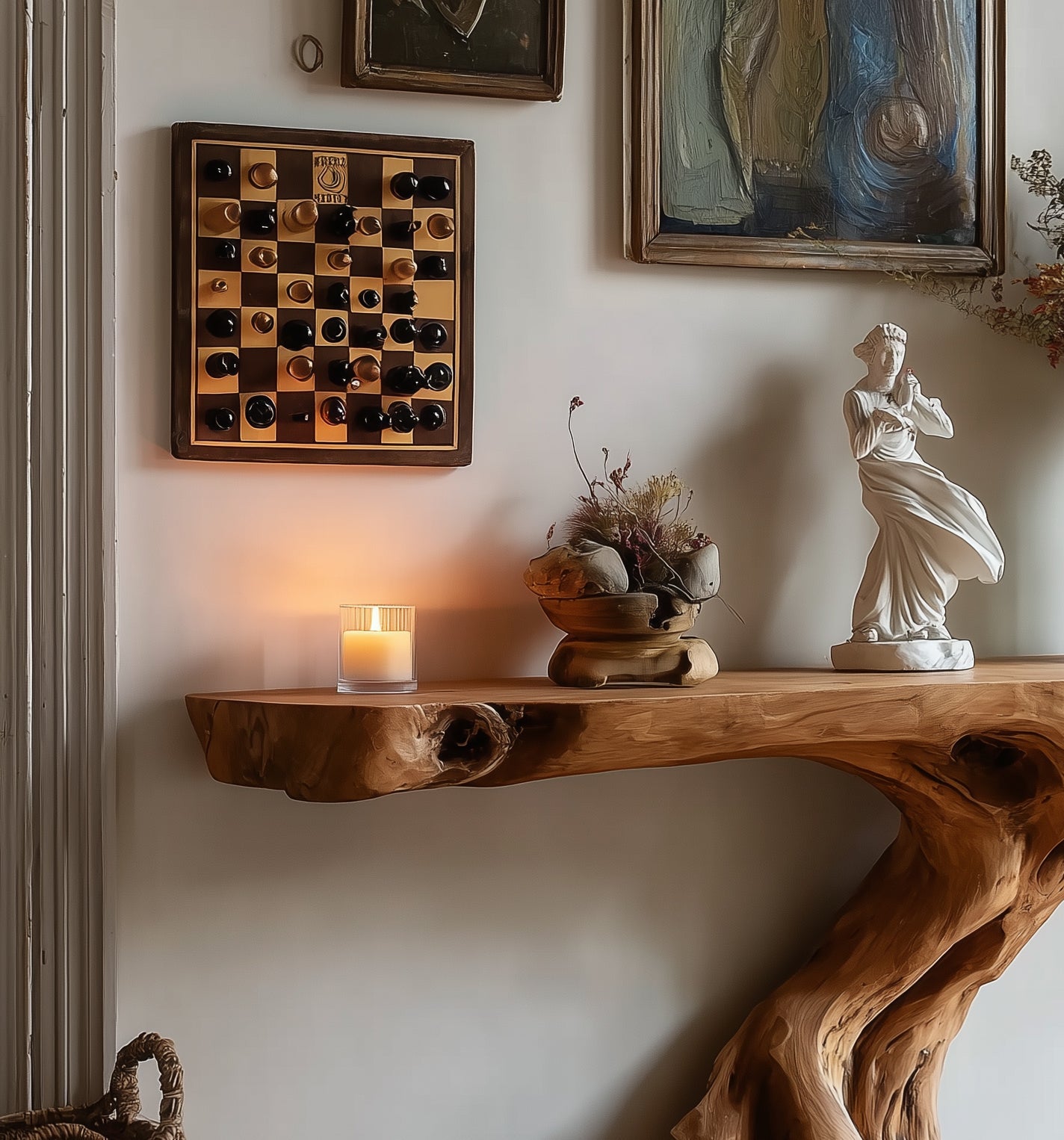 Rustikaler Konsolentisch aus Holz – recycelter Flur- oder moderner Landhaus-Beistelltisch