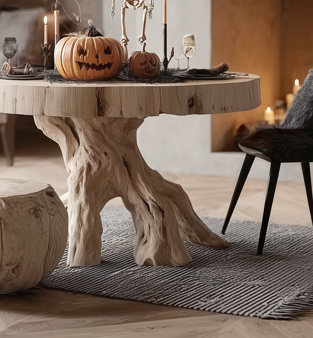 Rustikaler Beistelltisch – handgefertigt aus Massivholz mit Baumkante