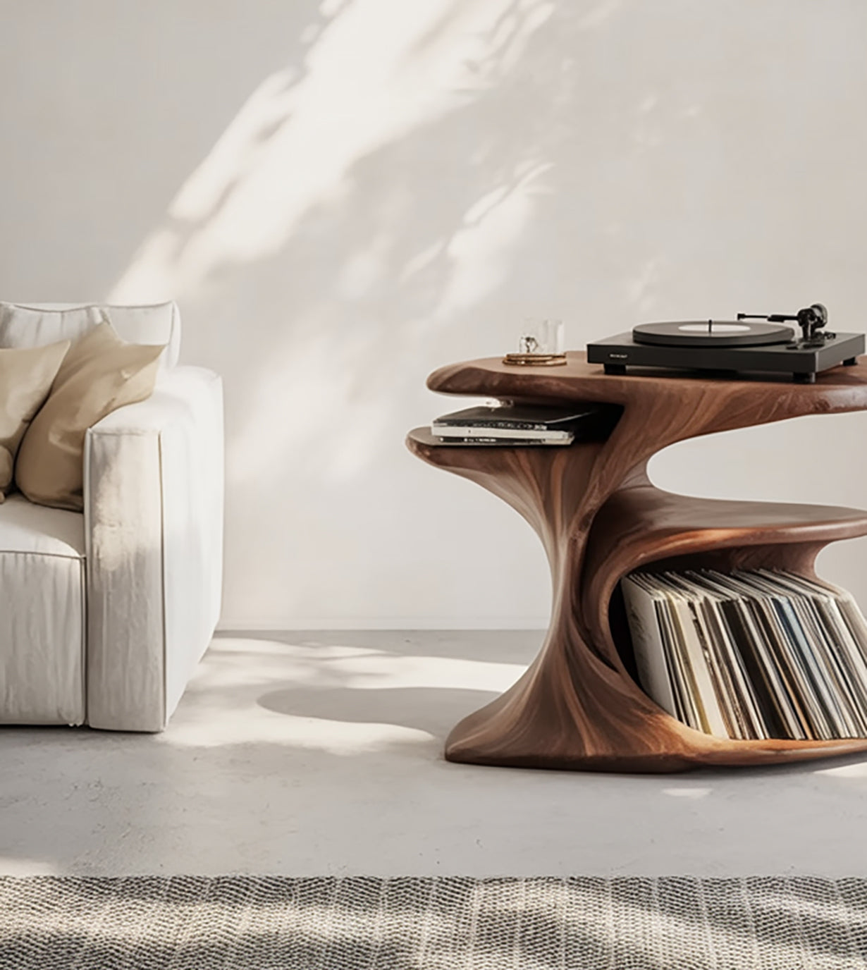 Bauernhaus-Turntable-Station – Handgefertigter Massivholz-Plattenspielerständer