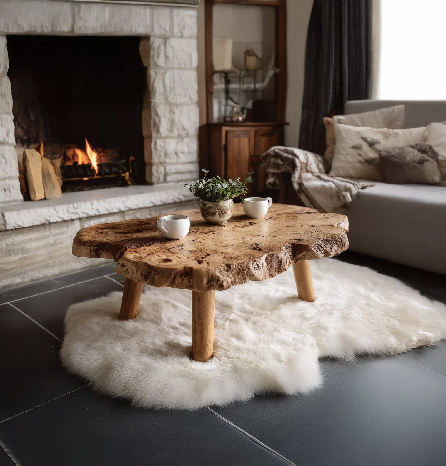 Massivholz-Tisch im Landhausstil – Wohnzimmertisch & Akzentmöbel