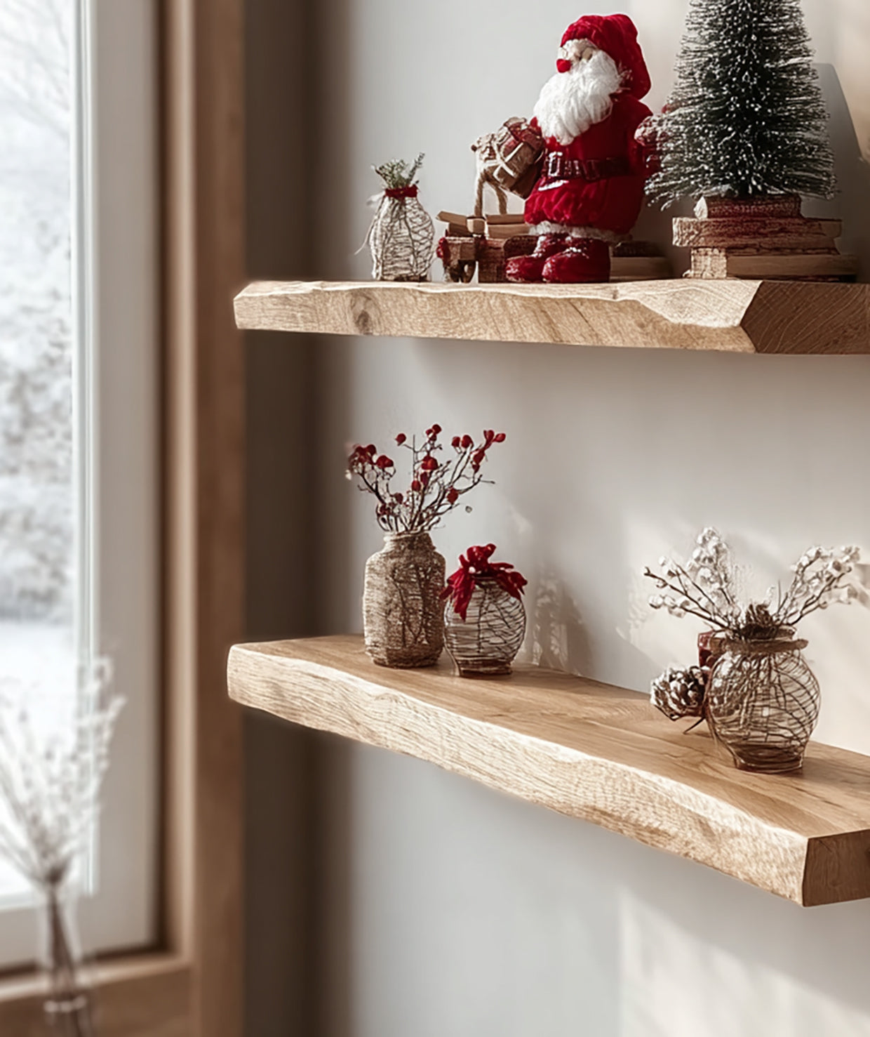 Schwebendes Eckregal – Baumkante Bücherregal für Kinderzimmer & Geschenk