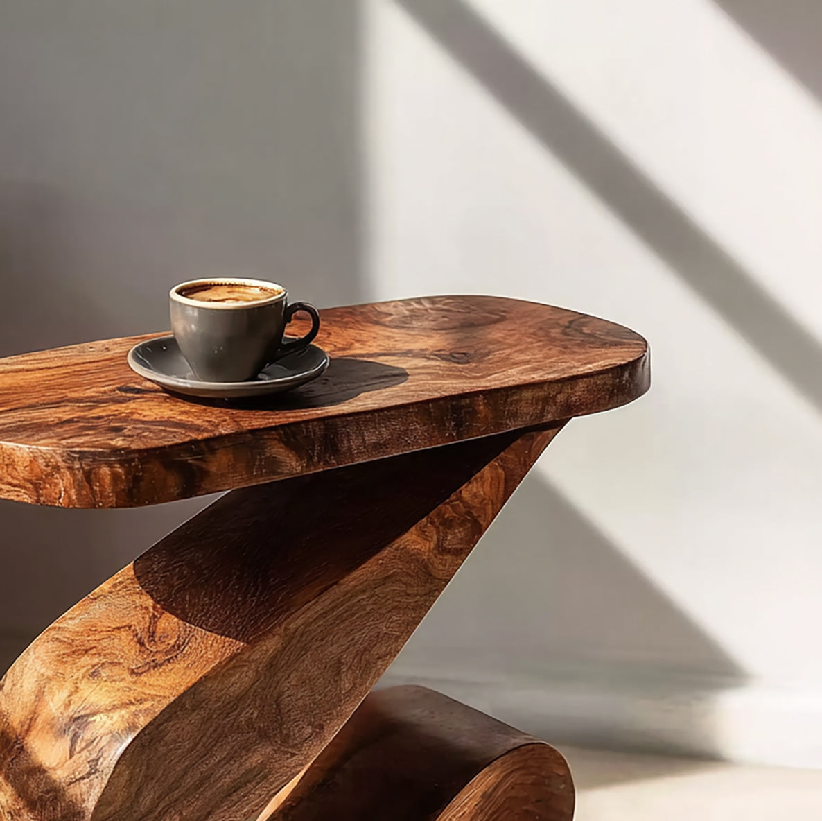 Bauernhaus-Runder Beistelltisch – Handgefertigter Massivholz-Tisch fürs Wohnzimmer