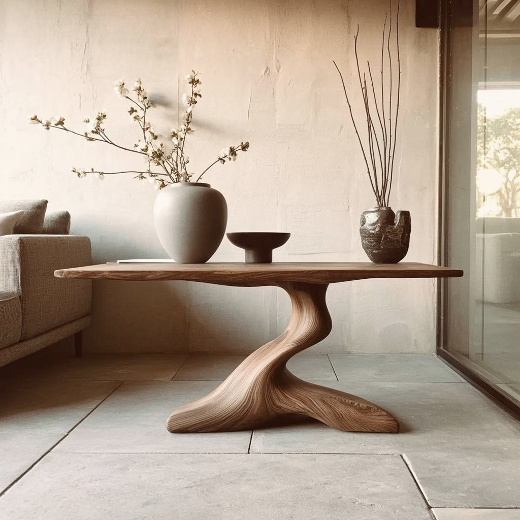 Live-Edge Konsolentisch aus Massivholz – Handgefertigt für Flur