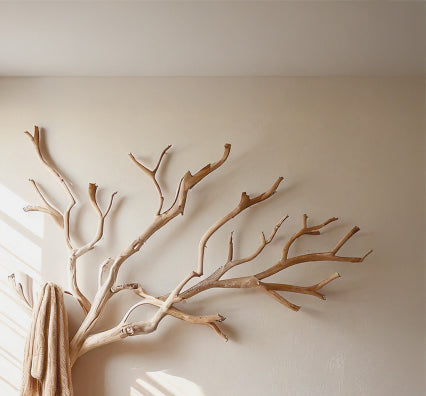 Driftwood Wandgarderobe – handgefertigtes Holzregal mit einzigartigen Haken