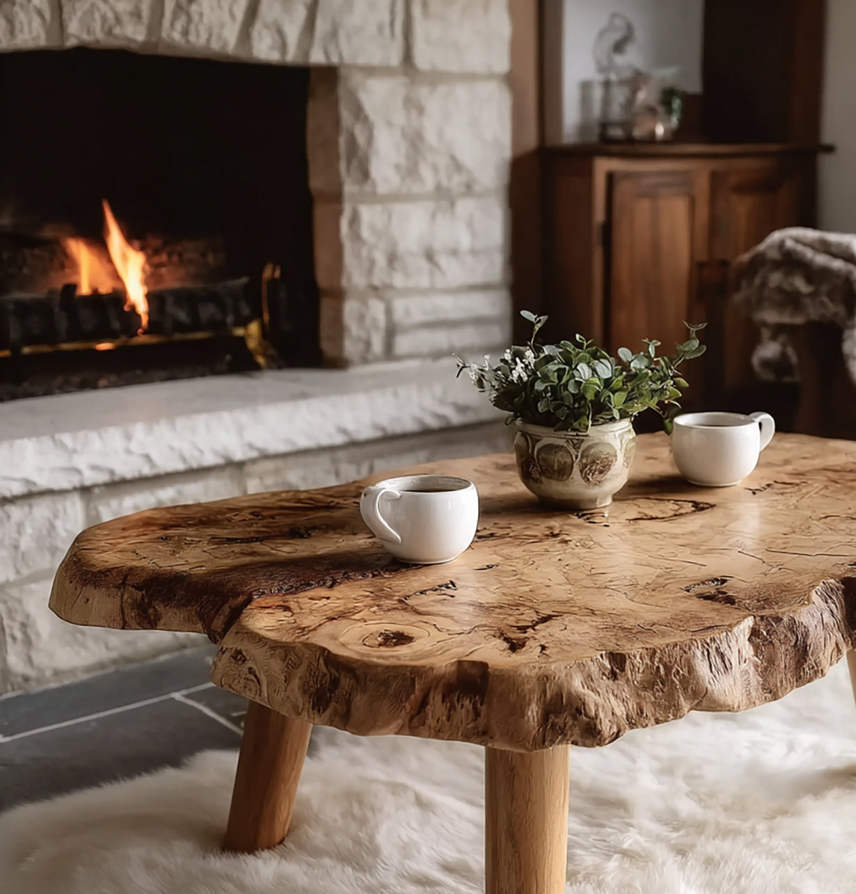 Massivholz-Tisch im Landhausstil – Wohnzimmertisch & Akzentmöbel