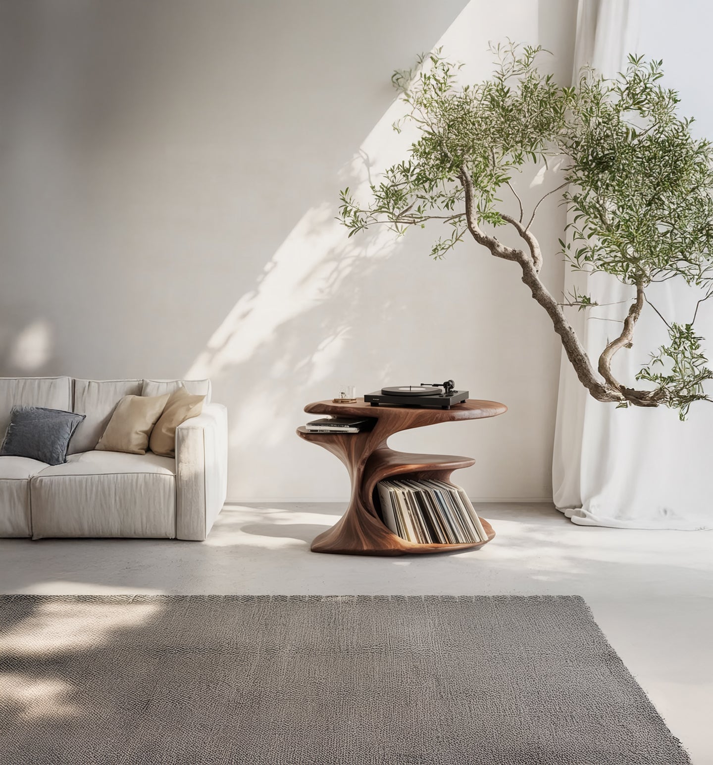 Bauernhaus-Turntable-Station – Handgefertigter Massivholz-Plattenspielerständer