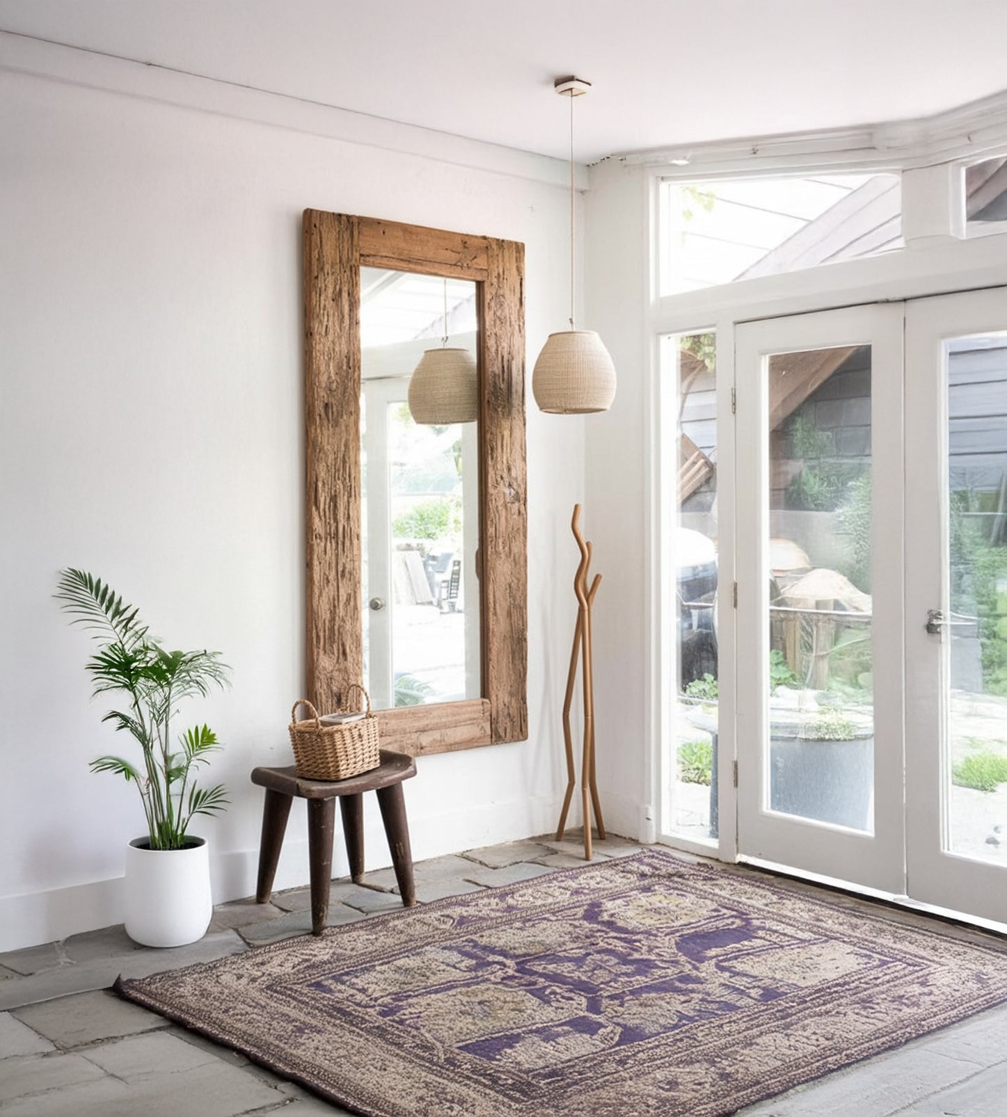 Holz-Ganzkörper-Spiegelrahmen – Handgefertigt, Mid-Century, Wohnkultur & Geschenk