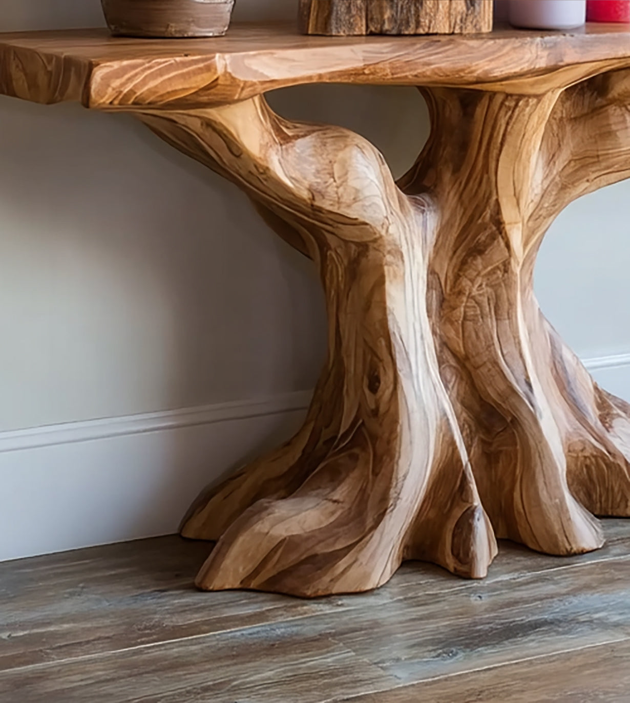 Rustikaler Holz-Konsolentisch – Farmhouse-Stil für Flur, Diele oder als Sofatisch