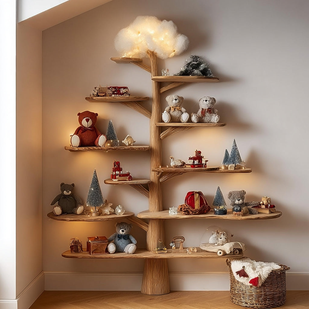 Kinderzimmer Baumregal – Handgefertigt aus Massivholz, perfektes Geschenk