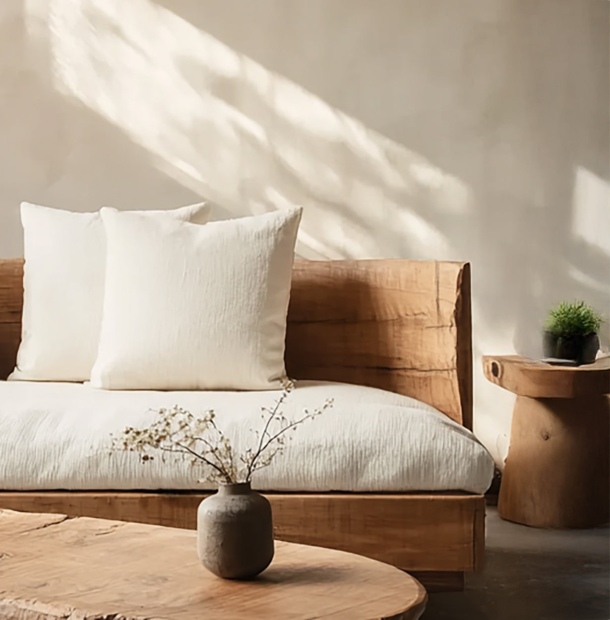 Handgefertigtes Holzsofa – Ideal für modernes Wohnzimmer oder gemütliche Lounge