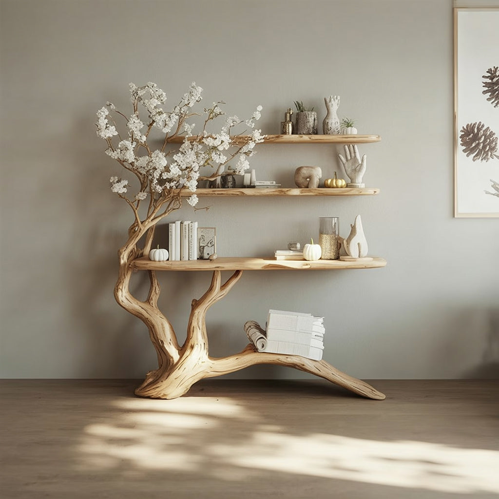 Holz Konsolentisch & Schminktisch für Wohnzimmer – Landhaus Stil