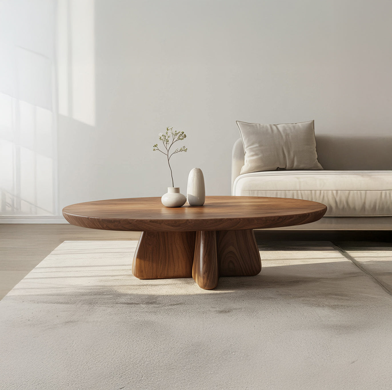 Massivholz Couchtisch mit Live Edge – Handgefertigtes Unikat fürs Wohnzimmer
