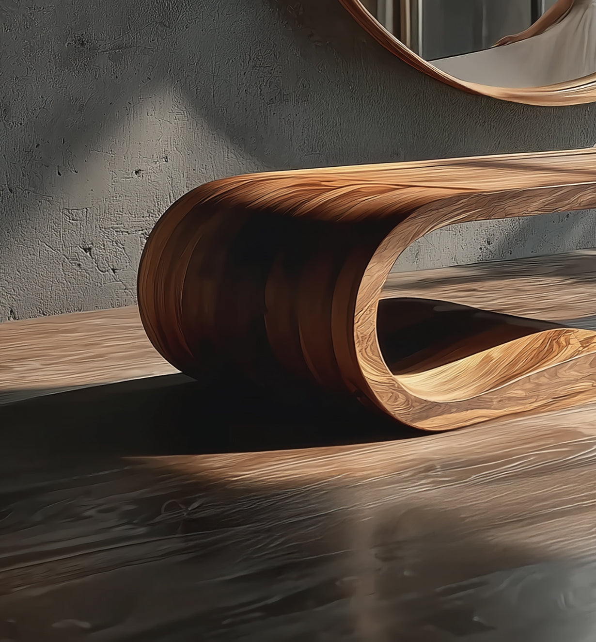 Minimalistische Holzbank – Mid-Century-Modern-Stil für Flur oder Wohnzimmer