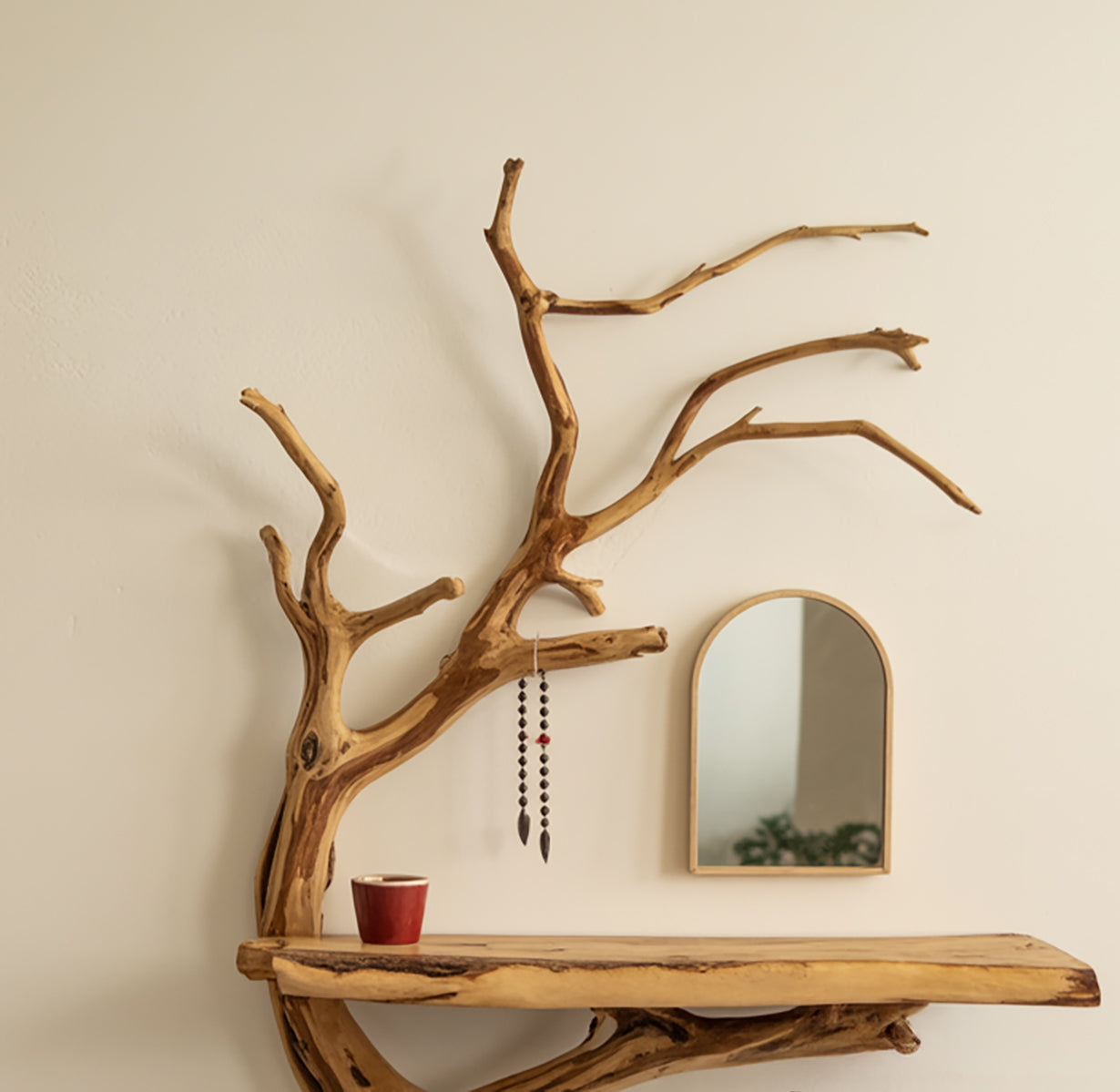 Treibholz Schmuckregal Baumform – Handgemacht & Schwebend