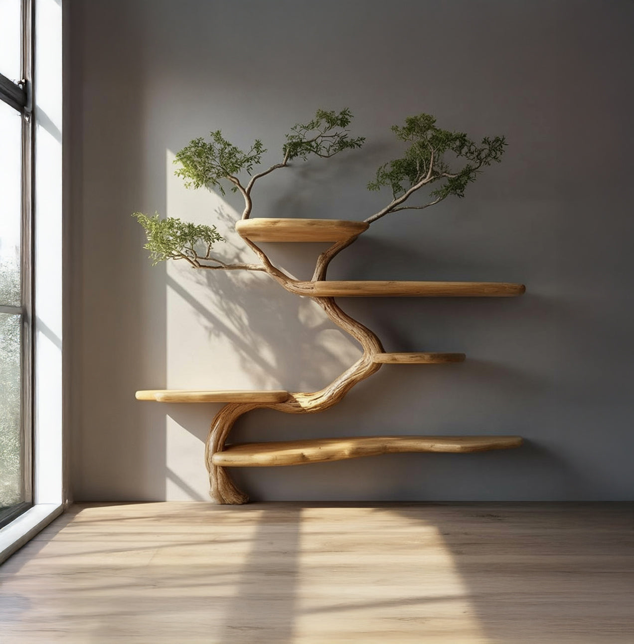 Tree Bookshelf – Naturinspiriertes Bücherregal aus Massivholz