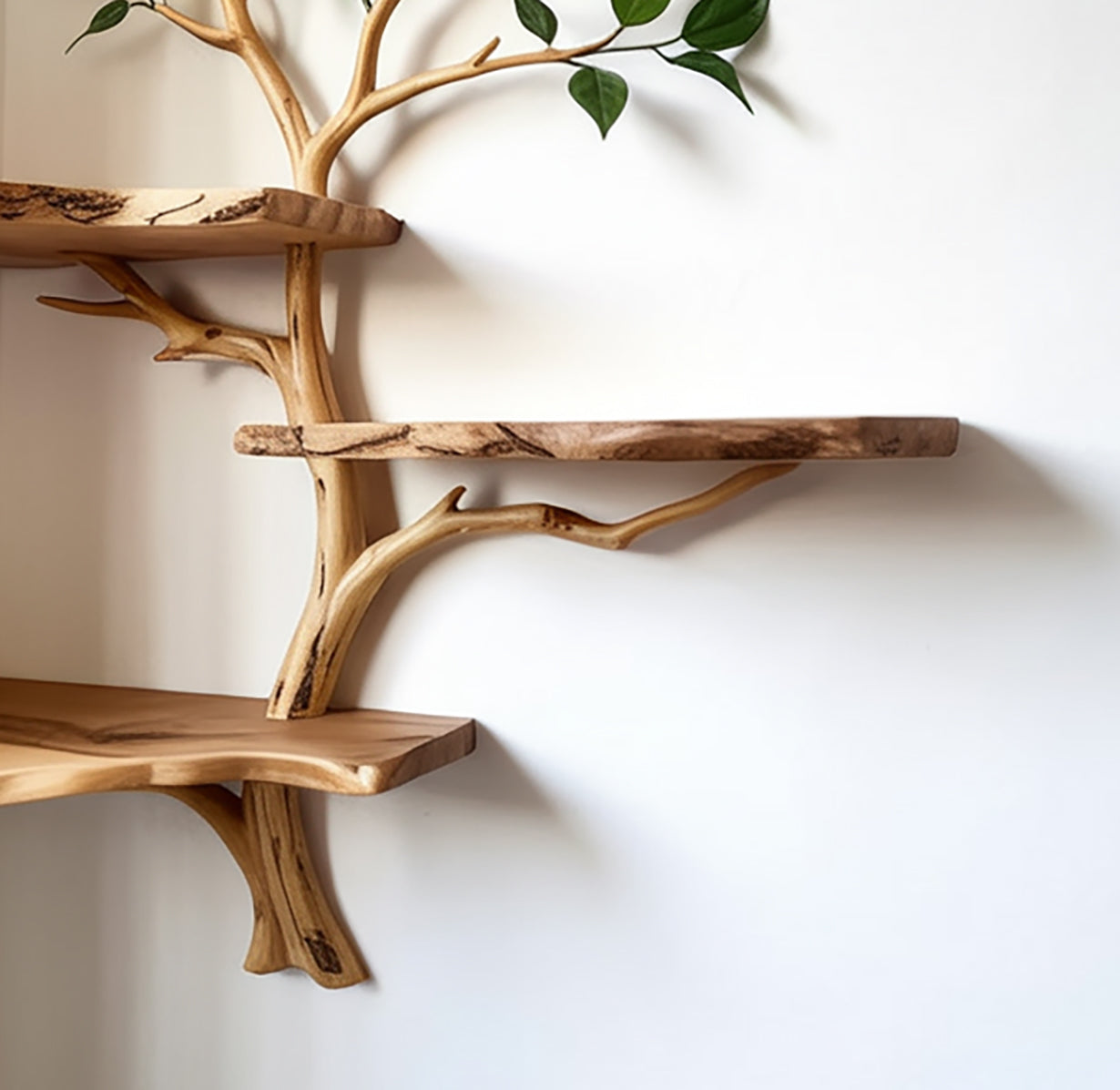 Treibholz Tree Branch Eckregal – Rustikale Wanddeko & Display