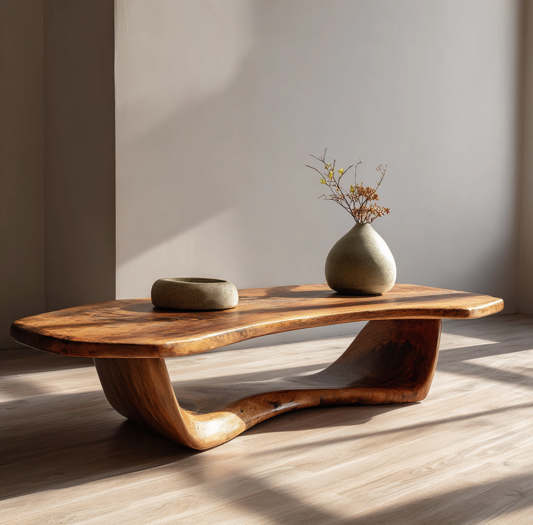 Live Edge Couchtisch aus Massivholz – Handgefertigtes Design
