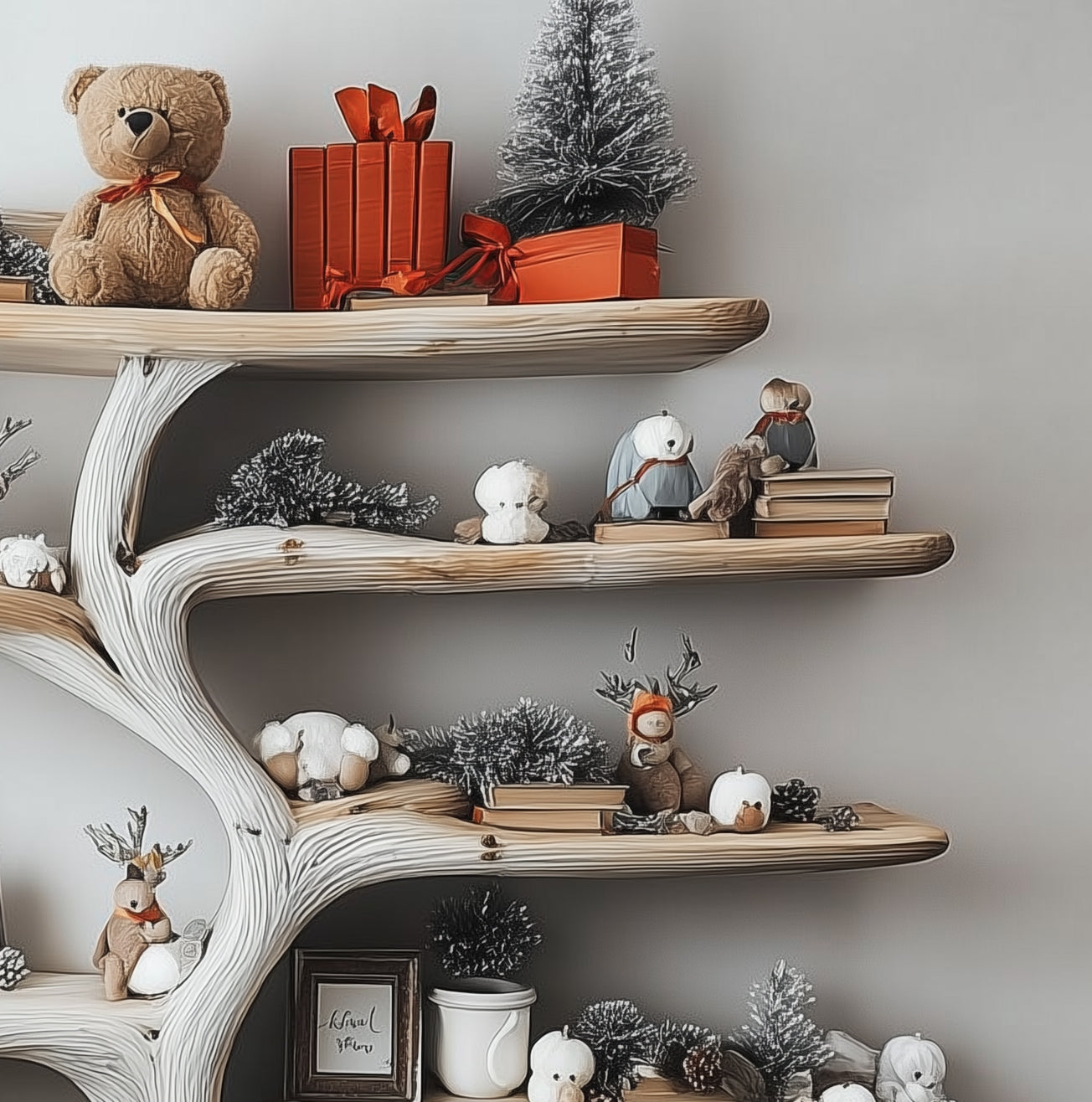 Montessori-Baumregal – handgefertigtes Holz-Wandregal fürs Kinderzimmer