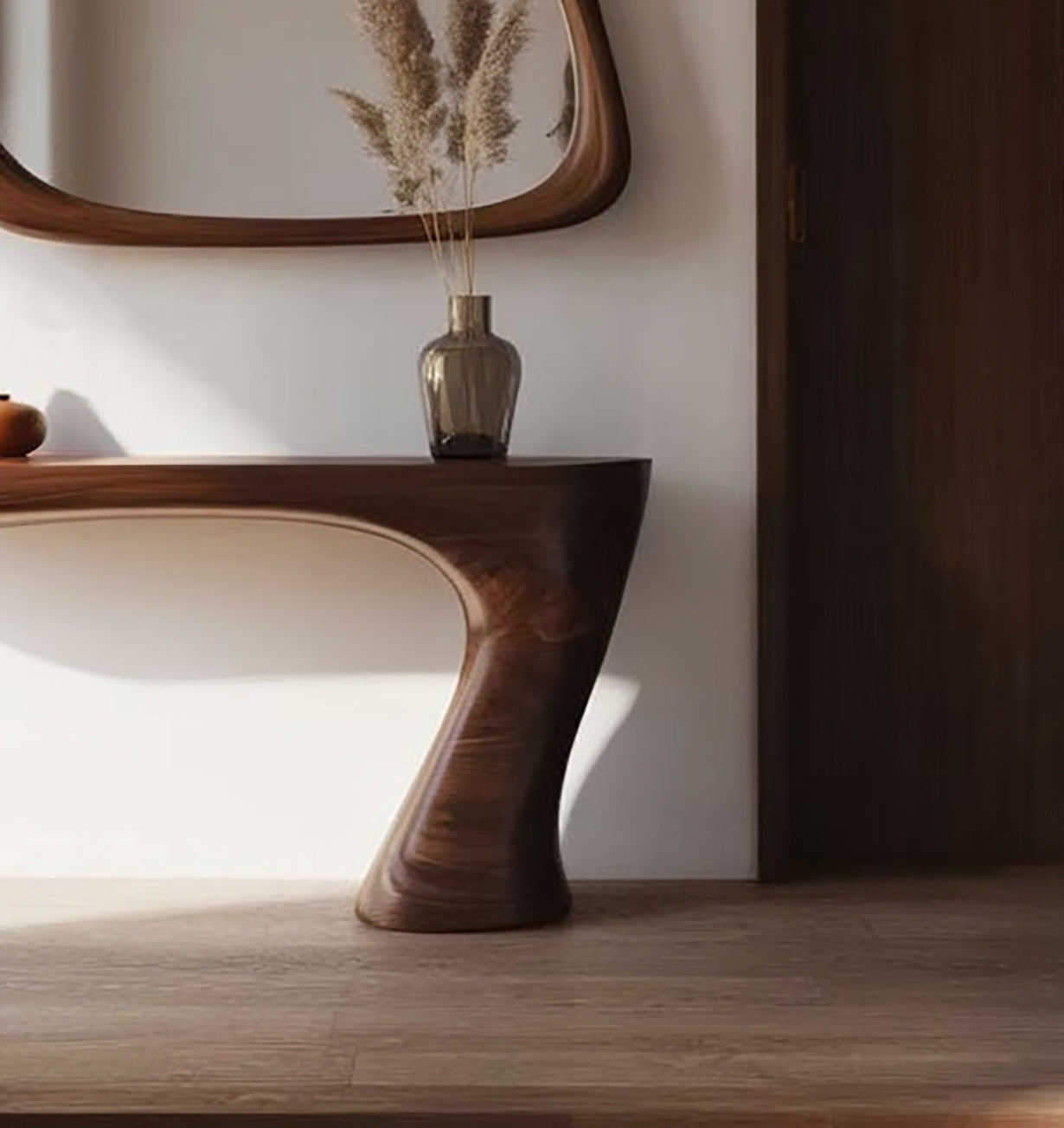 Rustikale Massivholz-Konsole – Handgefertigter Eingangs- und Wohnzimmer-Tisch