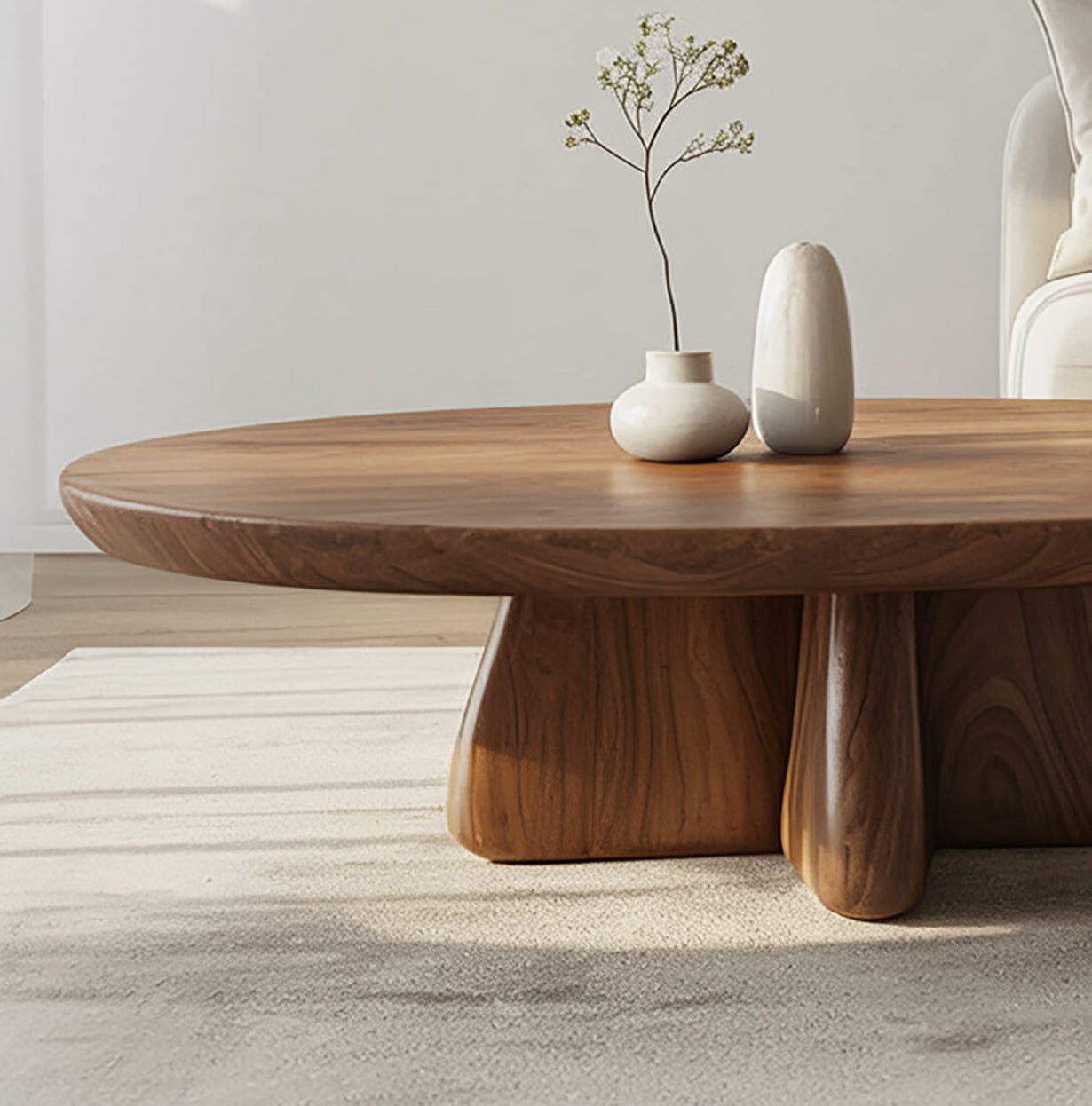 Massivholz Couchtisch mit Live Edge – Handgefertigtes Unikat fürs Wohnzimmer