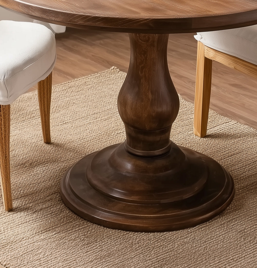 Runder Eichen-Esstisch – Tulpenfuß, 2–6 Personen, Esszimmer & Küche