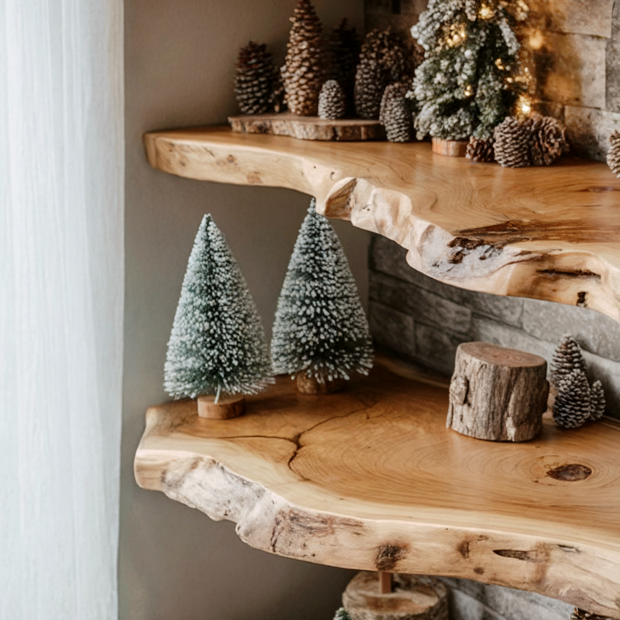 Schwebendes Wandregal aus Massivholz – Perfekt zur Wohnraumorganisation & als Weihnachtsgeschenk