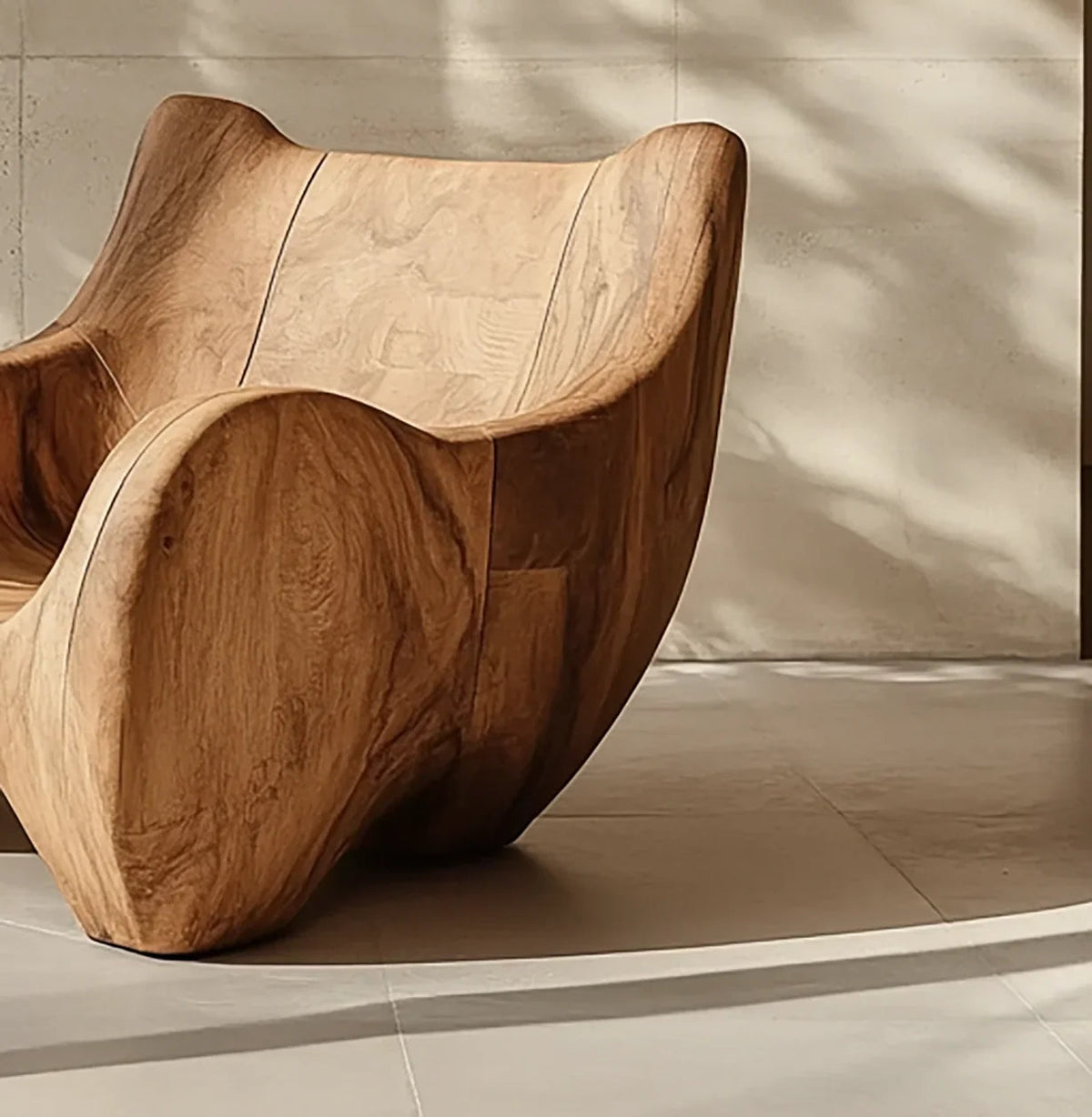 Loungesessel aus Massivholz fürs Wohnzimmer im einzigartigen Design