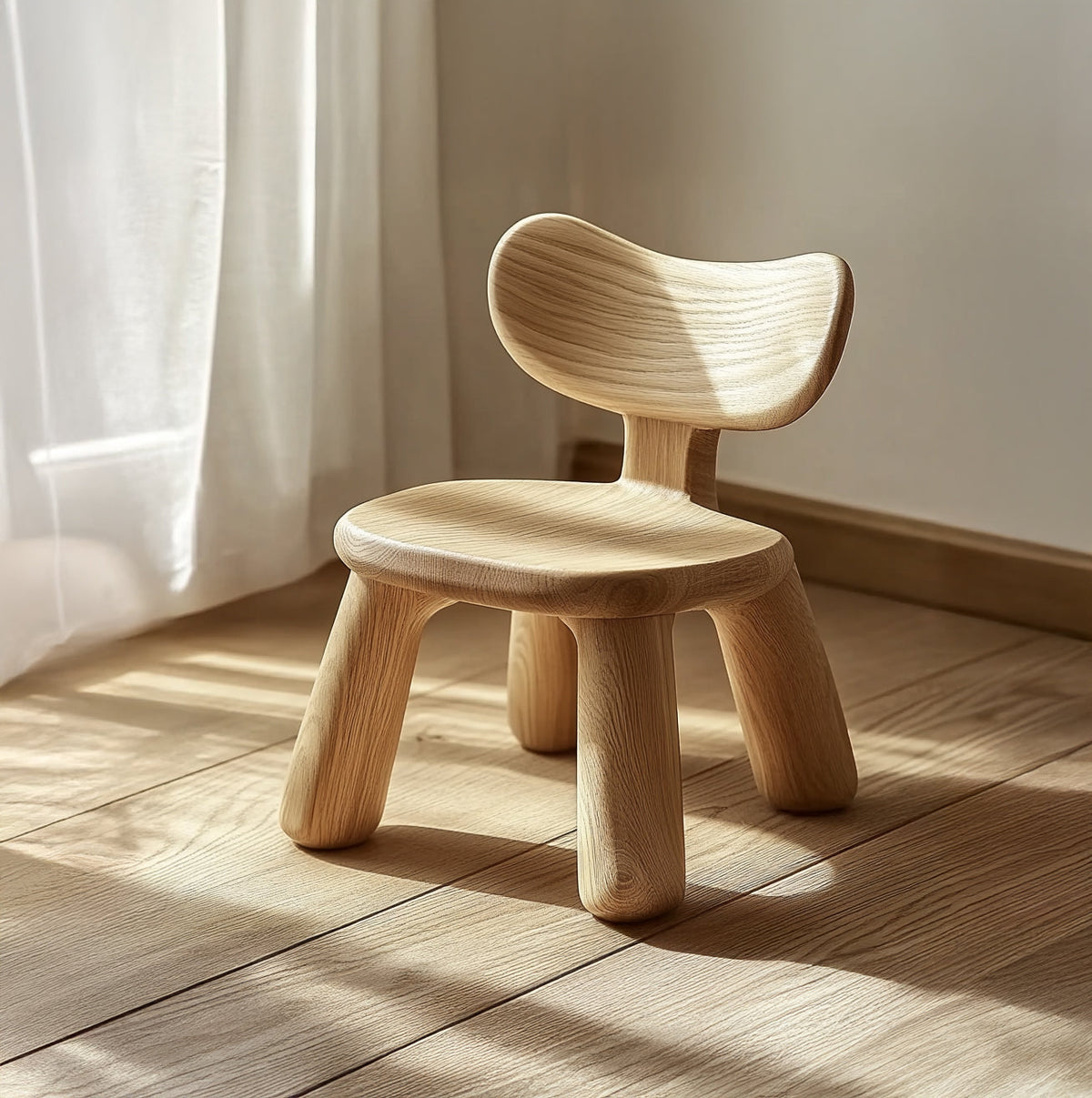 Landhaus-Akzentsessel im rustikalen Holzdesign für den Eingangsbereich