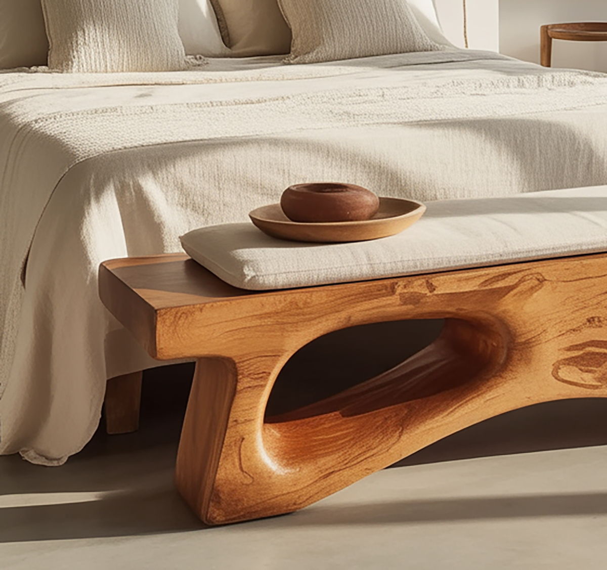 Baumkanten-Couchtisch aus Holz für rustikale und moderne Interieurs