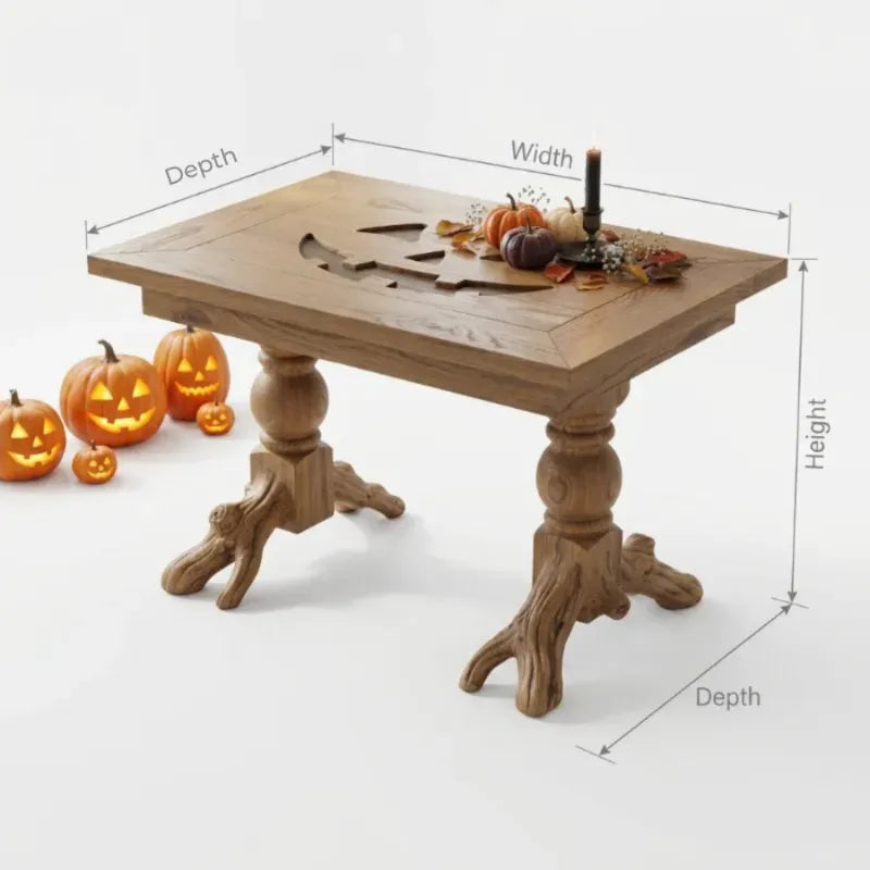 Organischer Halloween-Couchtisch aus Massivholz mit Baumwurzel