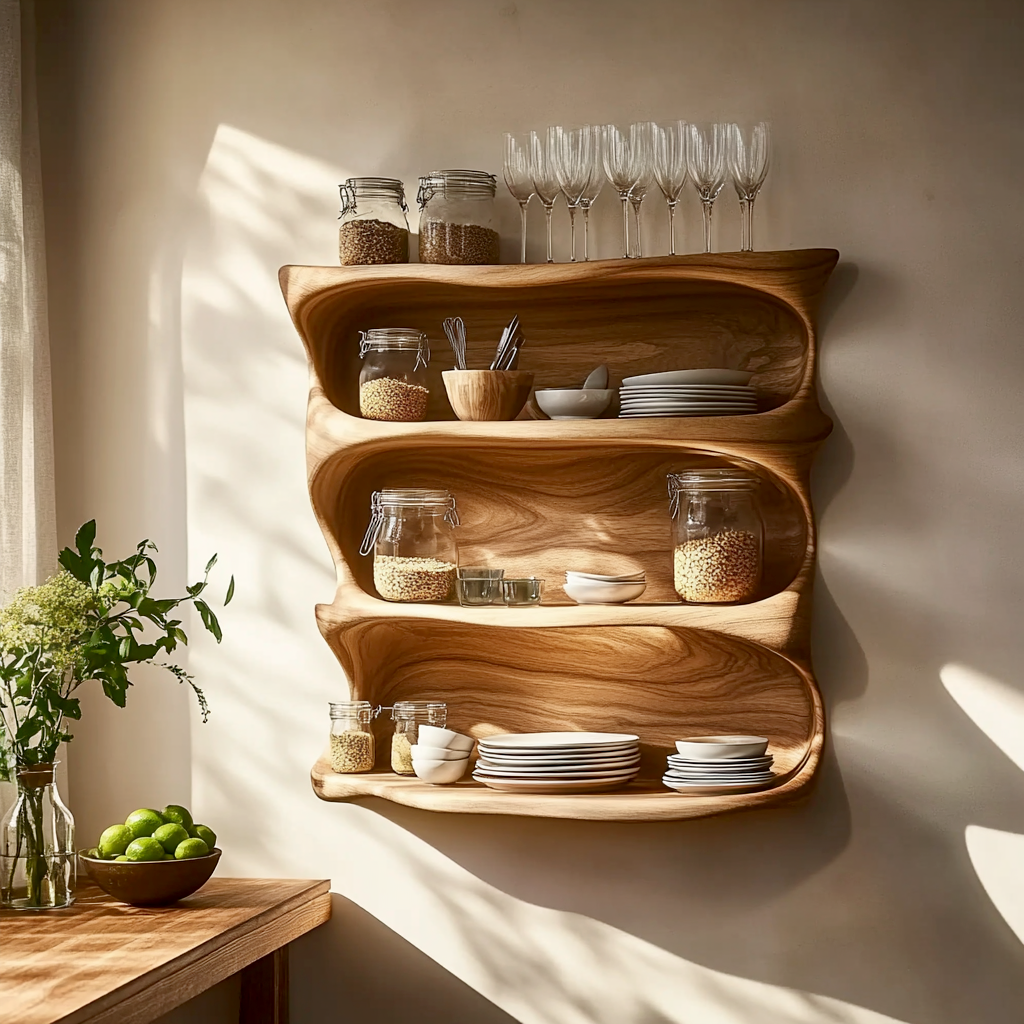 Küchenschrank aus Holz im Landhausdesign