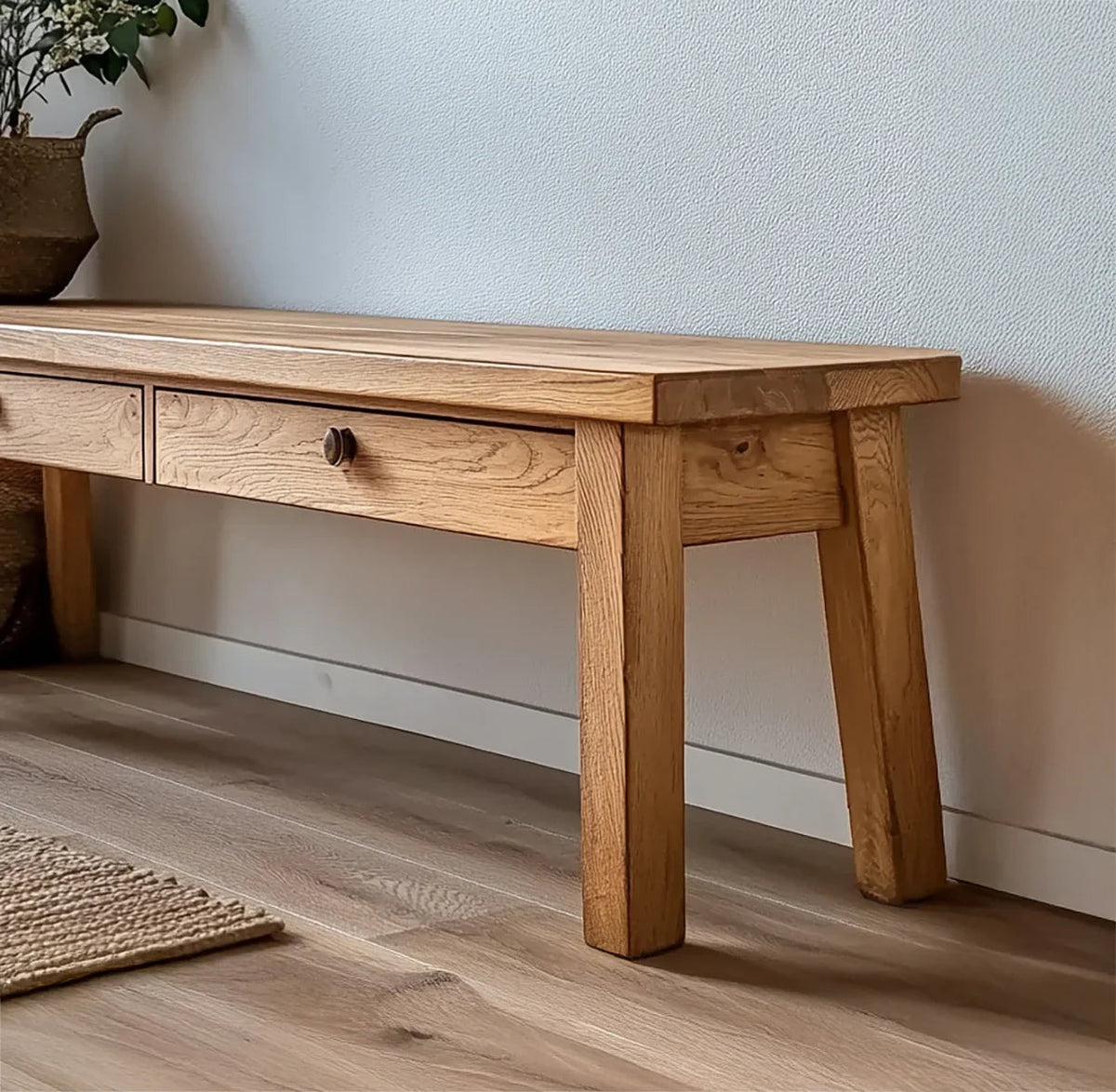 Eingangsbank im eleganten minimalistischen Stil