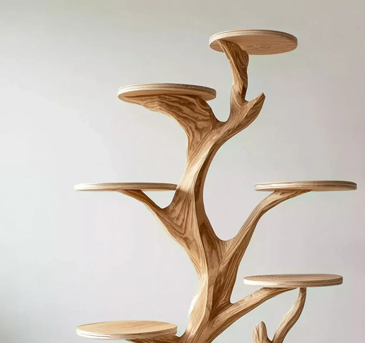 Mid-Century-Kratzbaum-Turm aus Holz – Stilvolle Katzenmöbel fürs Wohnzimmer