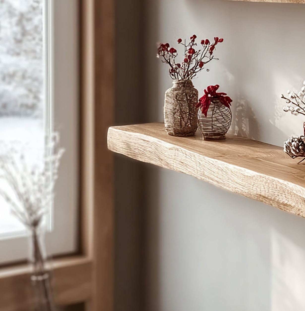 Schwebendes Eckregal – Baumkante Bücherregal für Kinderzimmer & Geschenk