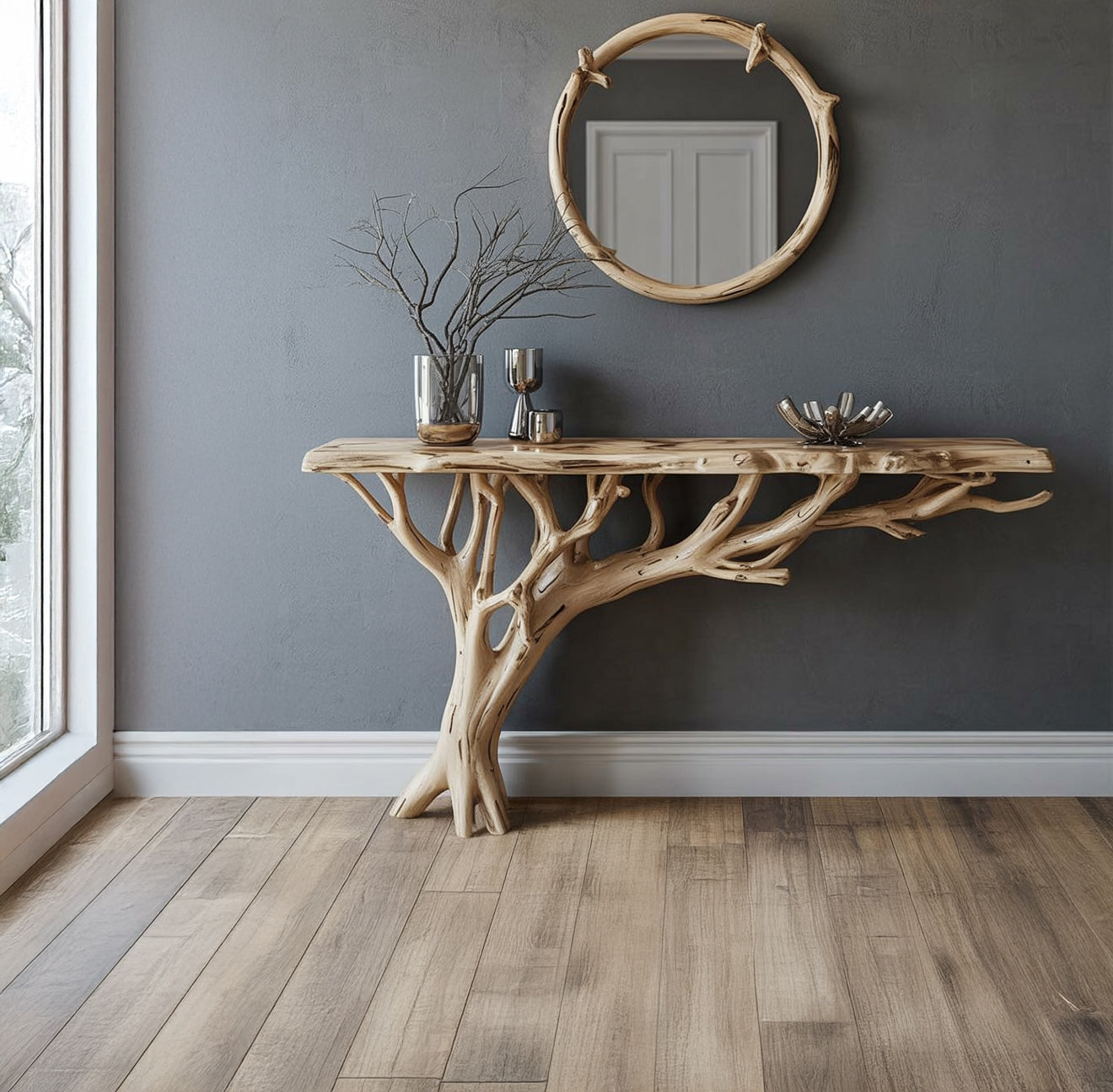 Handgefertigter Konsolentisch – Rustikaler Charme & moderne Funktion