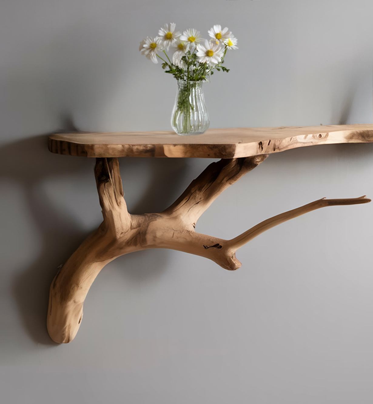 Live Edge Wandregal aus Holz – Handgefertigtes Floating Shelf