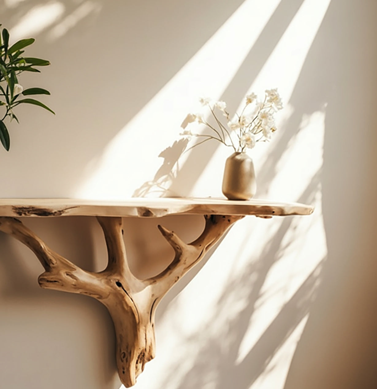 Rustikales Treibholz-Regal – Handgefertigtes Massivholz-Board & Wanddekor