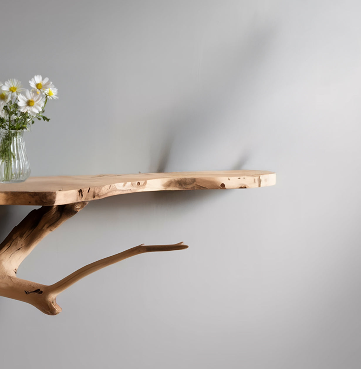Live Edge Wandregal aus Holz – Handgefertigtes Floating Shelf