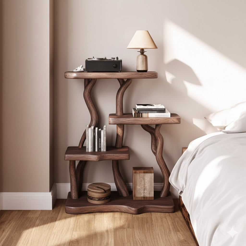 Nachttisch aus Driftwood – Natürliches rustikales Bücherregal