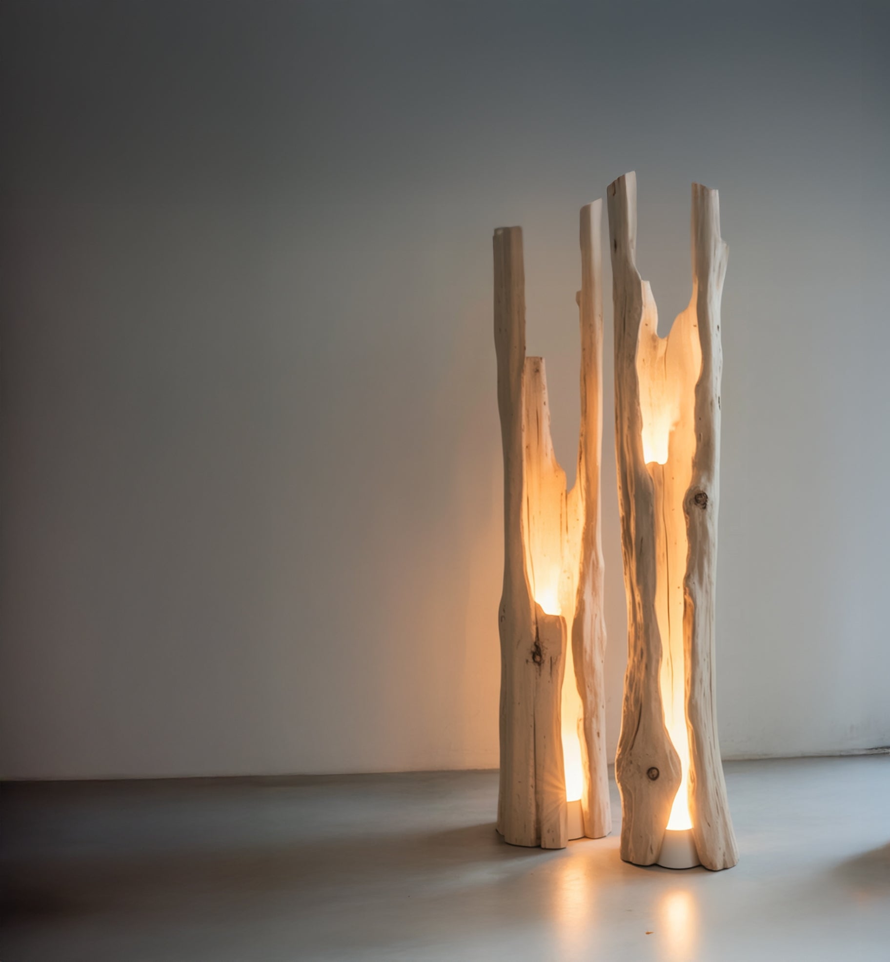 Rustikale Treibholz-Stehlampe – handgefertigt aus Massivholz