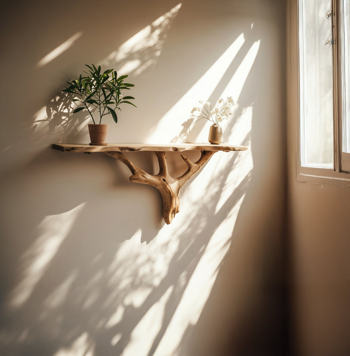 Rustikales Treibholz-Regal – Handgefertigtes Massivholz-Board & Wanddekor